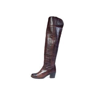 VINTAGE FRYE Boots Brown Leather Over the Knee Western Boots Size 6